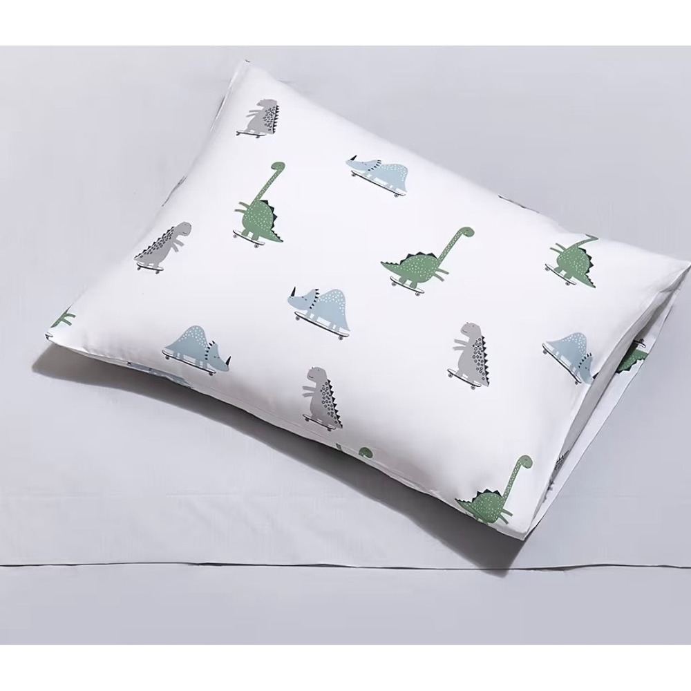Hello Spud Dinosaur Toddler 4 Piece Bedding Set NEW Organic‎ Cotton MSRP $120 - Picture 3 of 6